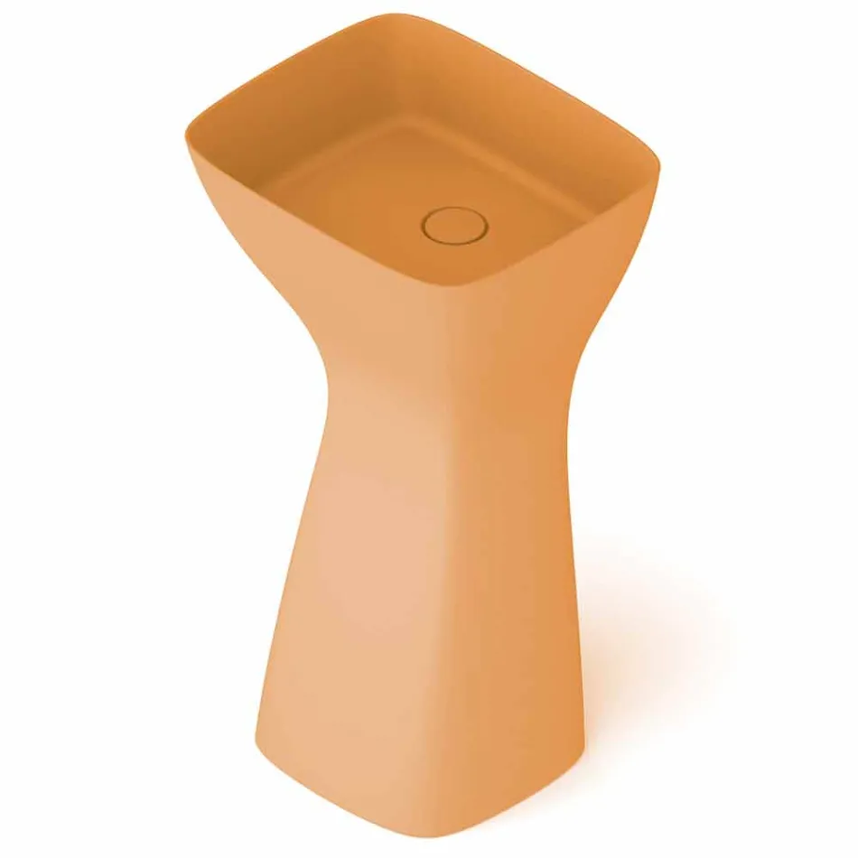 حوض غسيل سيراميك حديث قائم بذاته، صنع في إيطاليا، فيرمينو Viadurini