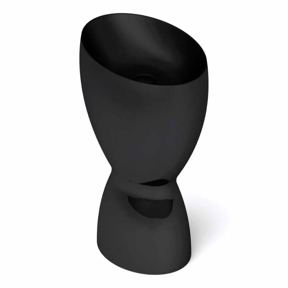 حوض غسيل سيراميك حديث قائم بذاته، صنع في إيطاليا، باسيل Viadurini