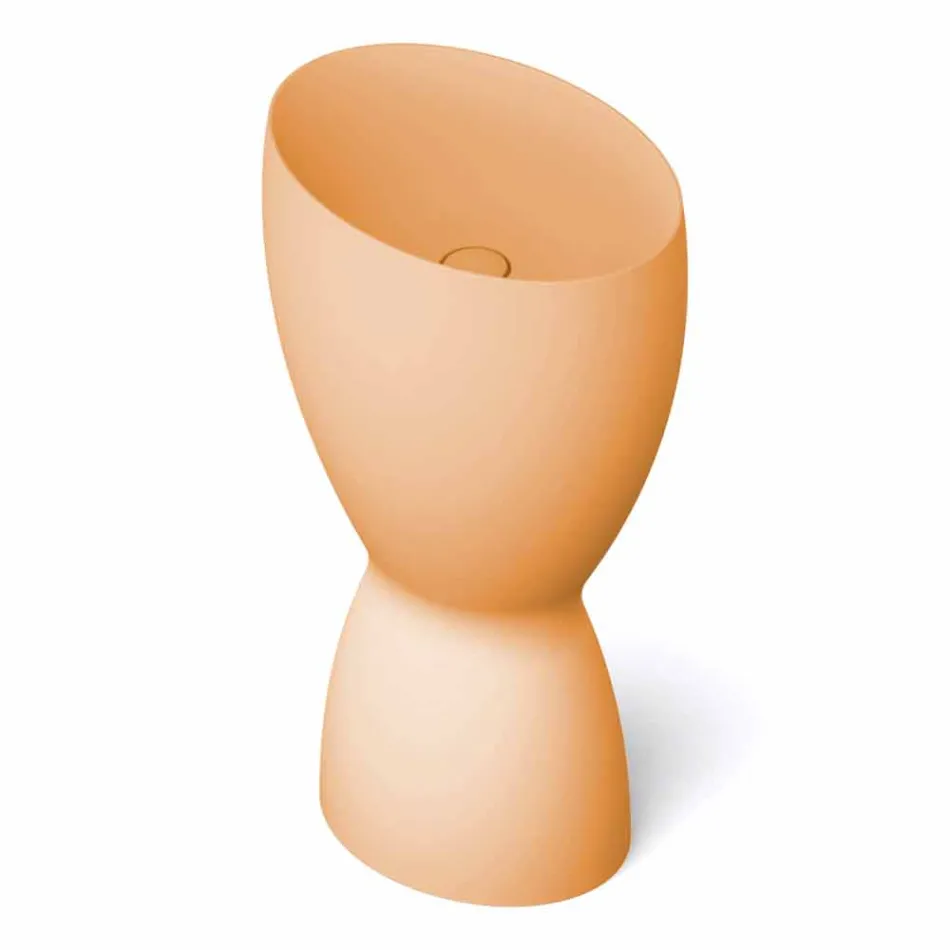 حوض غسيل سيراميك حديث قائم بذاته، صنع في إيطاليا، باسيل Viadurini