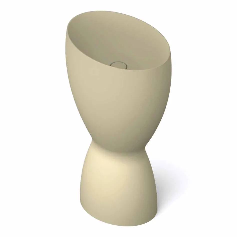 حوض غسيل سيراميك حديث قائم بذاته، صنع في إيطاليا، باسيل Viadurini