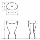حوض غسيل سيراميك حديث قائم بذاته، صنع في إيطاليا، باسيل Viadurini