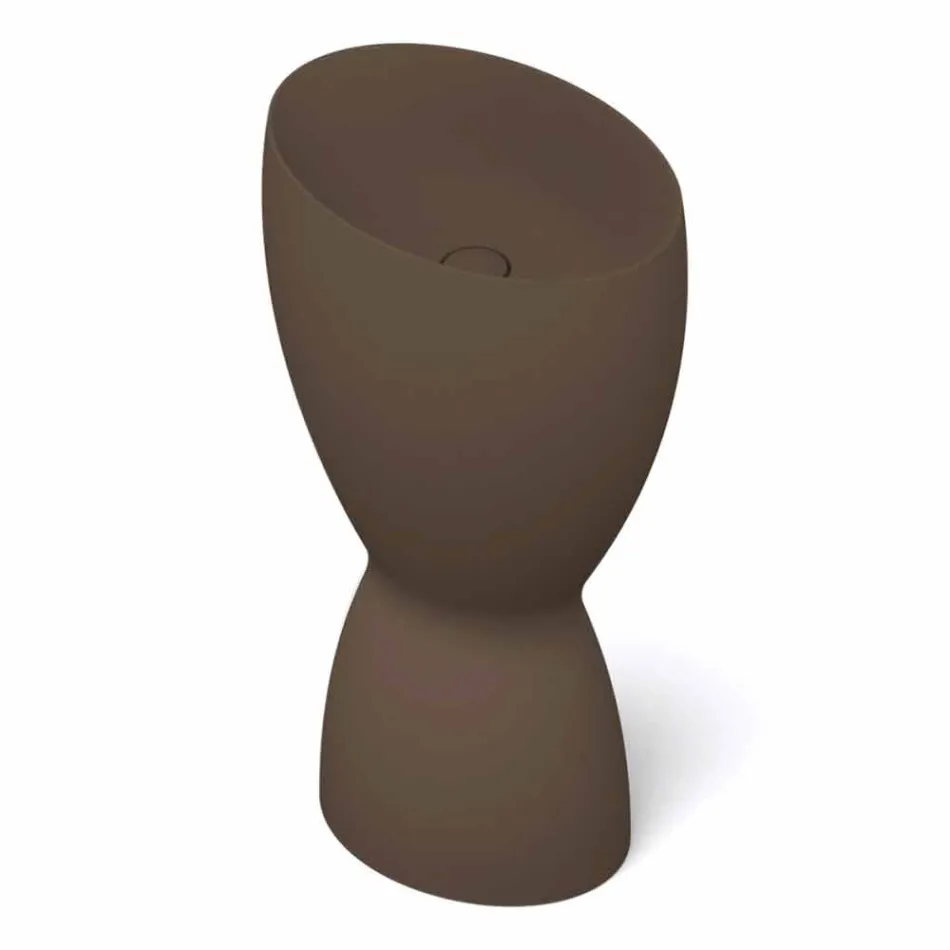 حوض غسيل سيراميك حديث قائم بذاته، صنع في إيطاليا، باسيل Viadurini