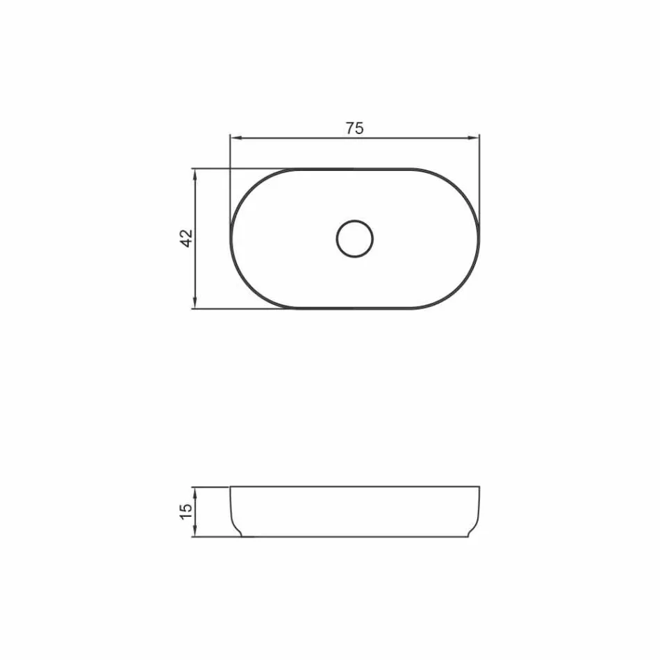حوض غسيل بيضاوي قائم بذاته بتصميم إيطالي من ماركة Dalmine Big Viadurini