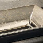 حوض غسيل مصنوع يدويًا من الطين الناري بزخارف ملونة، صنع في إيطاليا - أولنتي Viadurini