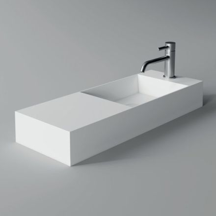 حوض غسيل سيراميك أبيض أو ملون بتصميم عصري مصنوع في إيطاليا - Act Viadurini