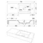 حوض غسيل سيراميك أبيض أو ملون بتصميم عصري مصنوع في إيطاليا - Act Viadurini