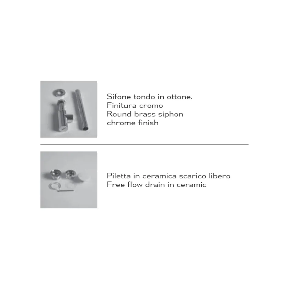 حوض غسيل سيراميك أبيض أو ملون بتصميم عصري مصنوع في إيطاليا - Act Viadurini