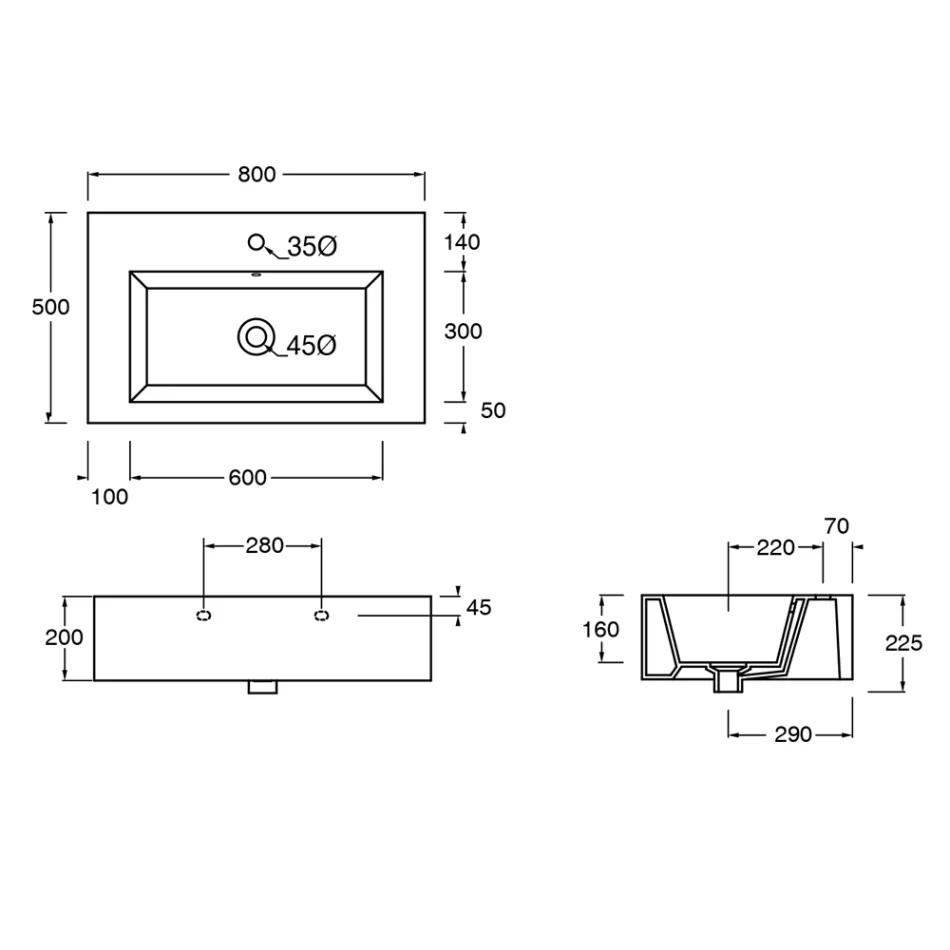 حوض غسيل سيراميك ملون معلق أو مثبت على سطح العمل، صنع في إيطاليا - كوادرو Viadurini