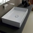 حوض غسيل سيراميك قائم بتصميم عصري، مقاس 60×37، صنع في إيطاليا Viadurini