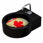 حوض غسيل/مغسلة معلق من السيراميك الأسود قائم بذاته مصنوع في إيطاليا Viadurini