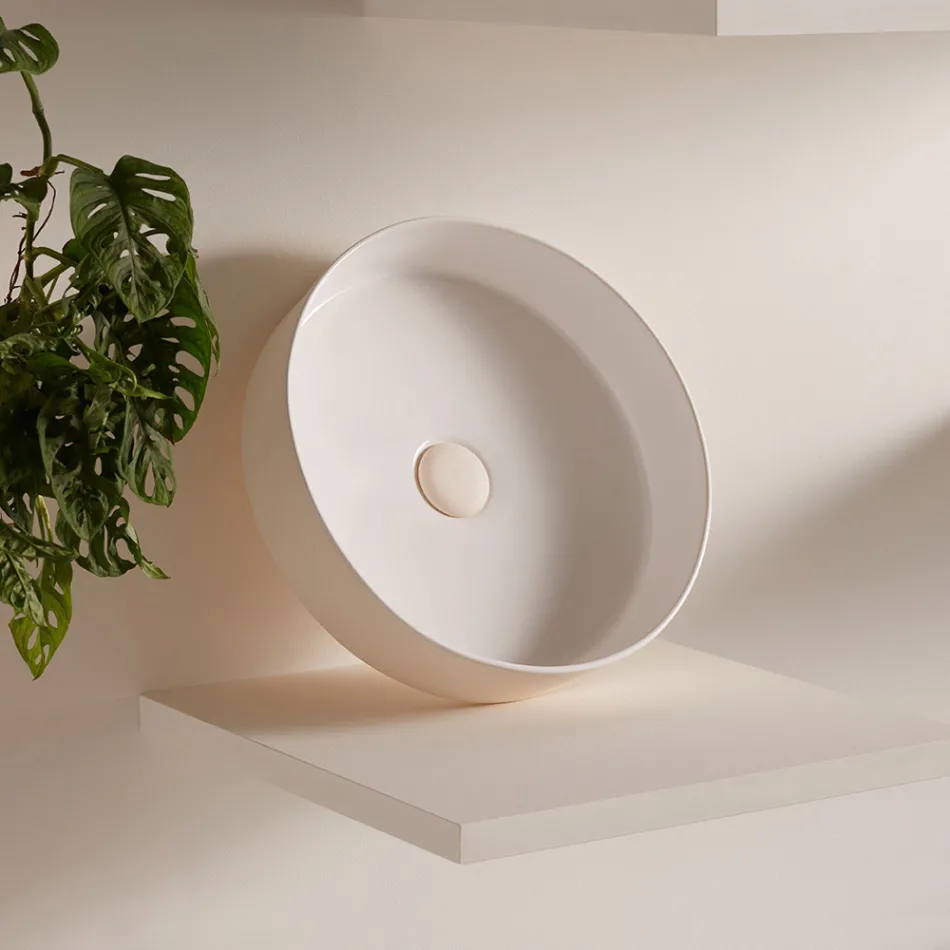 حوض غسيل من الخزف الحجري بتشطيبات مختلفة صنع في إيطاليا - مظروف Viadurini