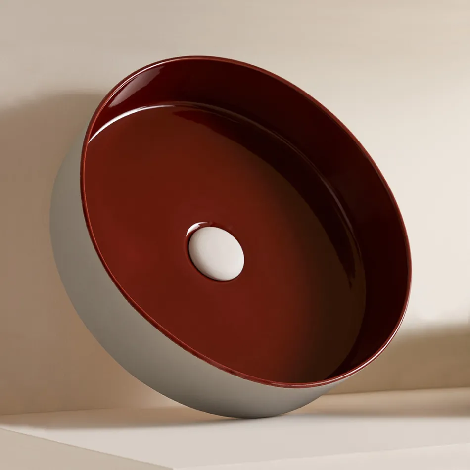 حوض غسيل من البورسلين الحجري بتشطيبات مختلفة صنع في إيطاليا - مظروف Viadurini