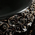 حوض غسيل من البورسلين مع بتلات مرسومة يدويًا - صنع في إيطاليا - أماروني Viadurini