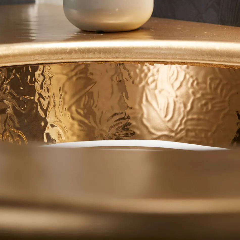 حوض مدمج من الطين الناري مع شريط بتشطيبات مختلفة صنع في إيطاليا - إيريولي Viadurini