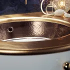 حوض مدمج من الطين الناري مع شريط بتشطيبات مختلفة صنع في إيطاليا - إيريولي Viadurini