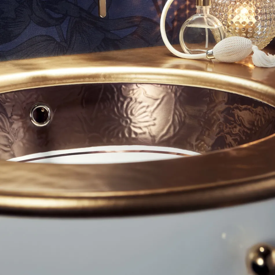 حوض مدمج من الطين الناري مع شريط بتشطيبات مختلفة صنع في إيطاليا - إيريولي Viadurini