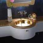 حوض مدمج من الطين الناري مع شريط بتشطيبات مختلفة صنع في إيطاليا - إيريولي Viadurini