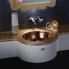 حوض غسيل مدمج من الطين الناري بثلاث لمسات نهائية صنع في إيطاليا - إيريولي Viadurini