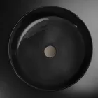 حوض غسيل فاخر أسود اللون مصنوع من الطين الملون، صنع في إيطاليا - تاتيانا Viadurini