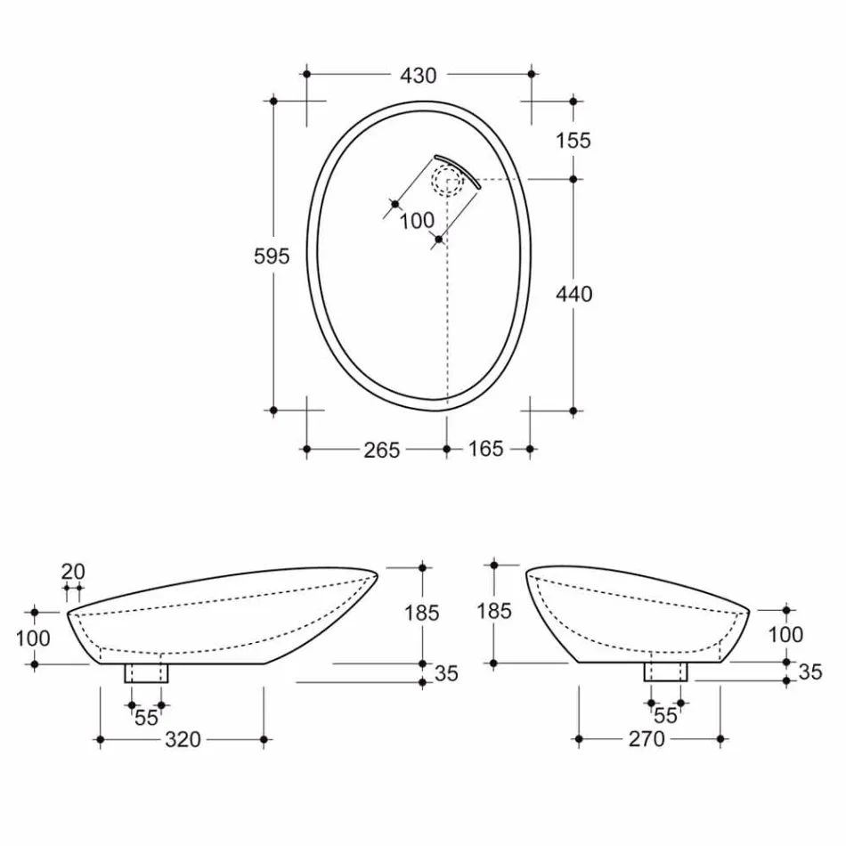 حوض غسيل سيراميكي حديث مع سطح عمل من السيراميك باللون الفضي مصنوع في إيطاليا لامع Viadurini