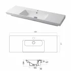 سطح عمل حديث وحوض غائر من سيراميك مايدا الملون Viadurini