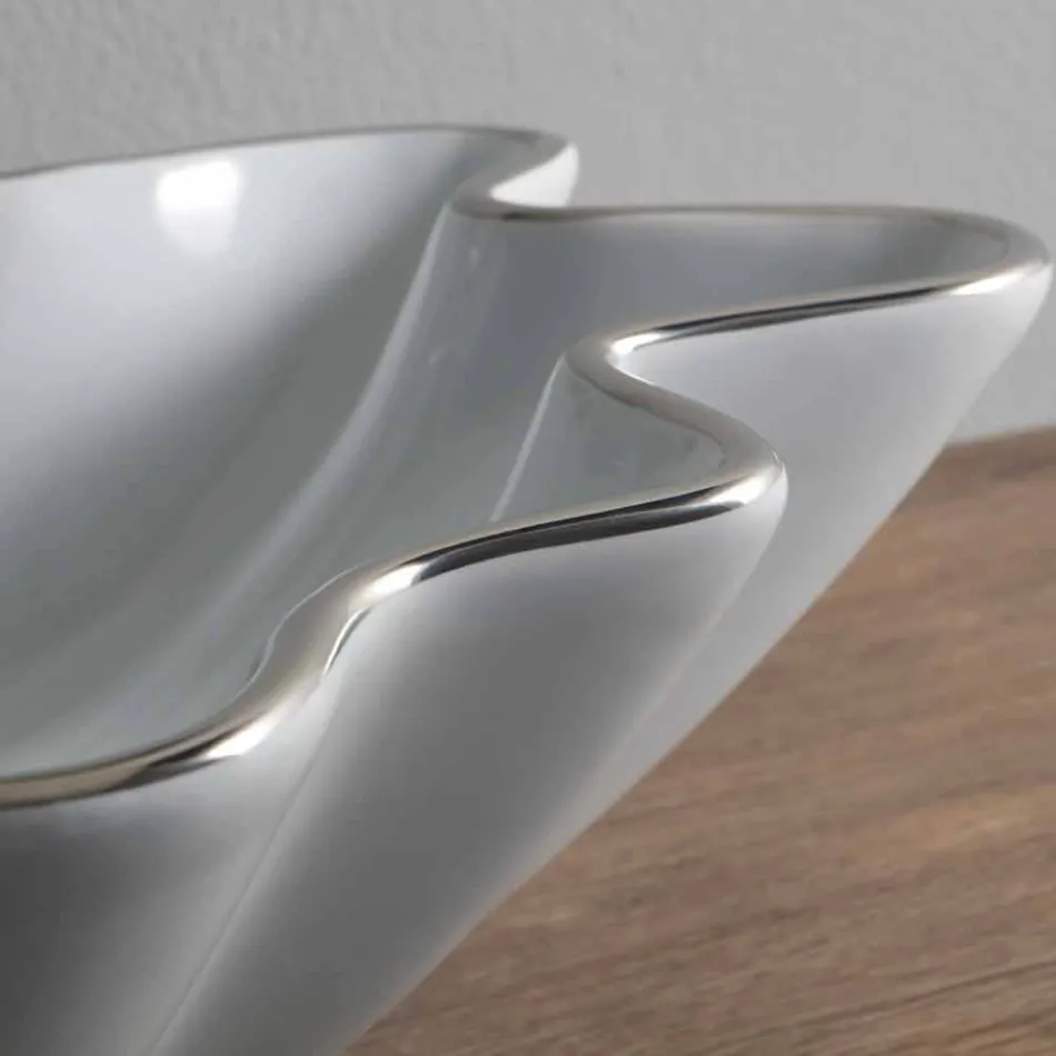 حوض غسيل حديث من السيراميك الأبيض مصنوع في إيطاليا رايان Viadurini