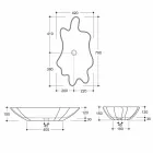 حوض غسيل حديث من السيراميك الأبيض مصنوع في إيطاليا رايان Viadurini