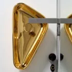 حوض غسيل حديث من السيراميك الذهبي مصنوع في إيطاليا صوفيا Viadurini