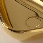 حوض غسيل حديث من السيراميك الذهبي مصنوع في إيطاليا صوفيا Viadurini