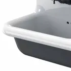 Contemporary wall-mounted double washbasin design ceramic Jack Viadurini