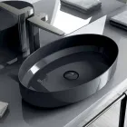 حوض غسيل بيضاوي الشكل من السيراميك مصنوع في إيطاليا، يوئيل Viadurini