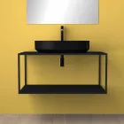 حوض غسيل بيضاوي الشكل من السيراميك مصنوع في إيطاليا، يوئيل Viadurini