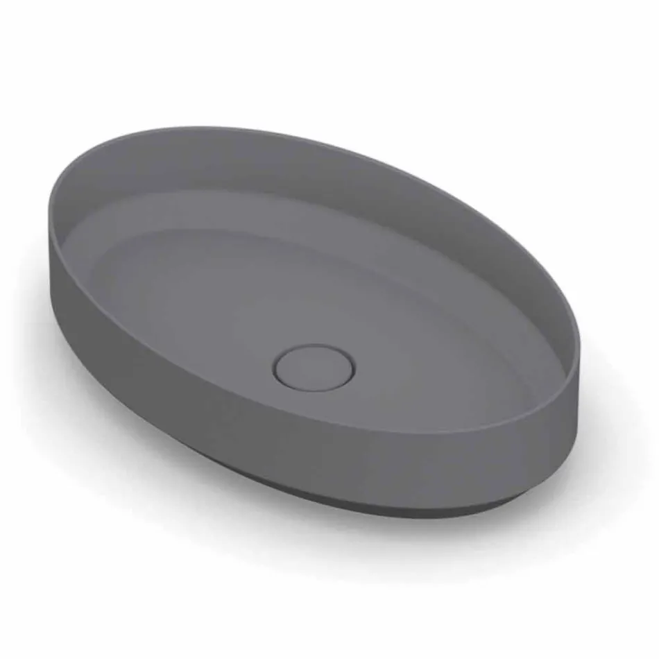 حوض غسيل بيضاوي من السيراميك مصنوع في إيطاليا، يوئيل Viadurini