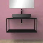 حوض غسيل بيضاوي الشكل من السيراميك مصنوع في إيطاليا، يوئيل Viadurini