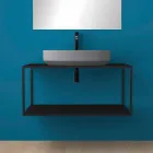 حوض غسيل بيضاوي الشكل من السيراميك مصنوع في إيطاليا، يوئيل Viadurini