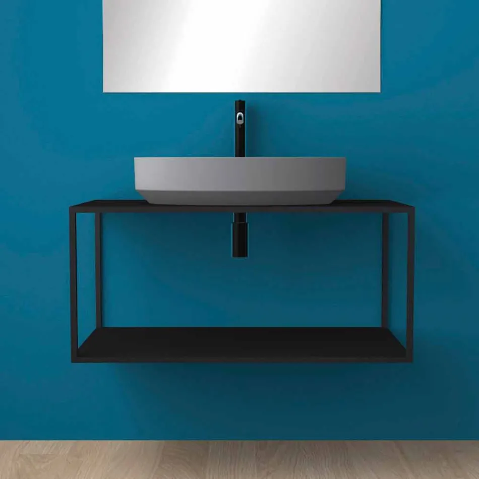 حوض غسيل بيضاوي الشكل من السيراميك مصنوع في إيطاليا، يوئيل Viadurini