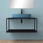 حوض غسيل بيضاوي من السيراميك مصنوع في إيطاليا، يوئيل Viadurini