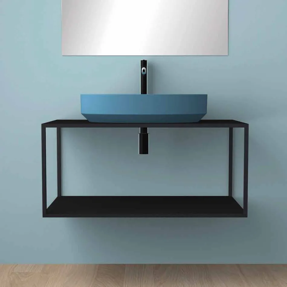 حوض غسيل بيضاوي من السيراميك مصنوع في إيطاليا، يوئيل Viadurini