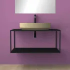 حوض غسيل بيضاوي الشكل من السيراميك مصنوع في إيطاليا، يوئيل Viadurini