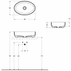 حوض غسيل بيضاوي من السيراميك مصنوع في إيطاليا، يوئيل Viadurini