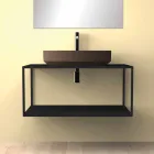 حوض غسيل بيضاوي الشكل من السيراميك مصنوع في إيطاليا، يوئيل Viadurini