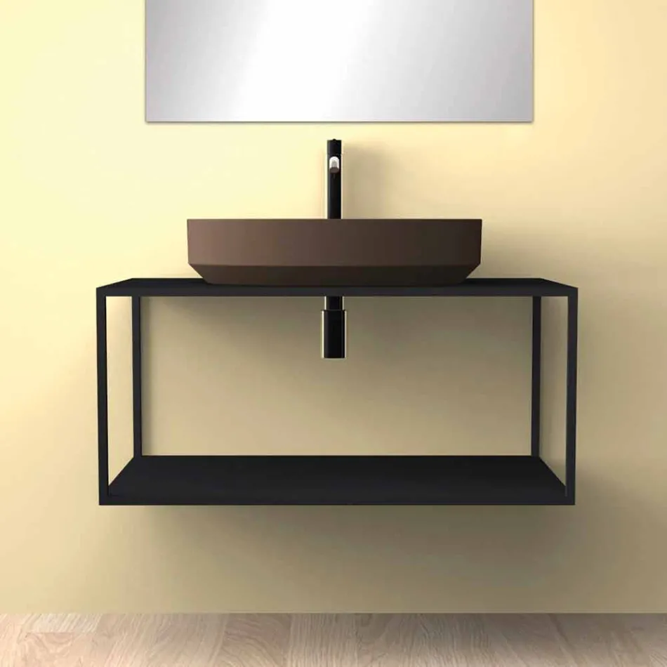 حوض غسيل بيضاوي الشكل من السيراميك مصنوع في إيطاليا، يوئيل Viadurini