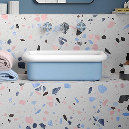 حوض غسيل مستطيل من السيراميك - هولي Viadurini