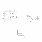 حوض غسيل سيراميك بتصميم عصري مربع أو مستطيل مصنوع في إيطاليا - Act Viadurini