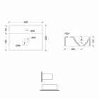 حوض غسيل سيراميك بتصميم عصري مربع أو مستطيل مصنوع في إيطاليا - Act Viadurini