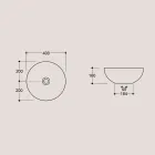 حوض غسيل دائري من السيراميك الملون بطول 40 سم - Chicco Viadurini