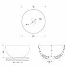 حوض غسيل دائري بتصميم عصري من السيراميك على شكل نجمة دائرية 40 سم Viadurini
