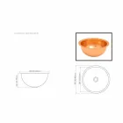 Round sink design Copper, handmade, Plant Viadurini
