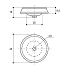 حوض غسيل مصمم بشكل نصف غائر مصنوع من طين النار المطلي يدويًا والذي تم إنتاجه في إيطاليا، مانيلو Viadurini