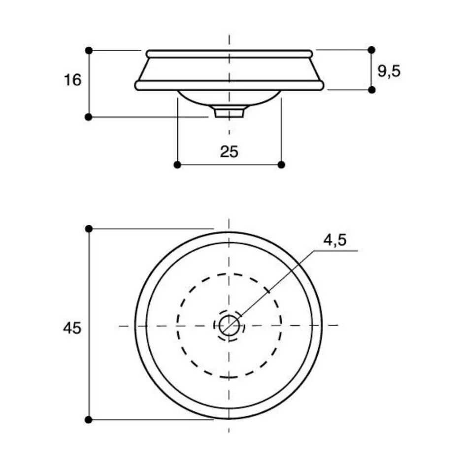 حوض غسيل مصمم بشكل نصف غائر مصنوع من طين النار المطلي يدويًا والذي تم إنتاجه في إيطاليا، مانيلو Viadurini